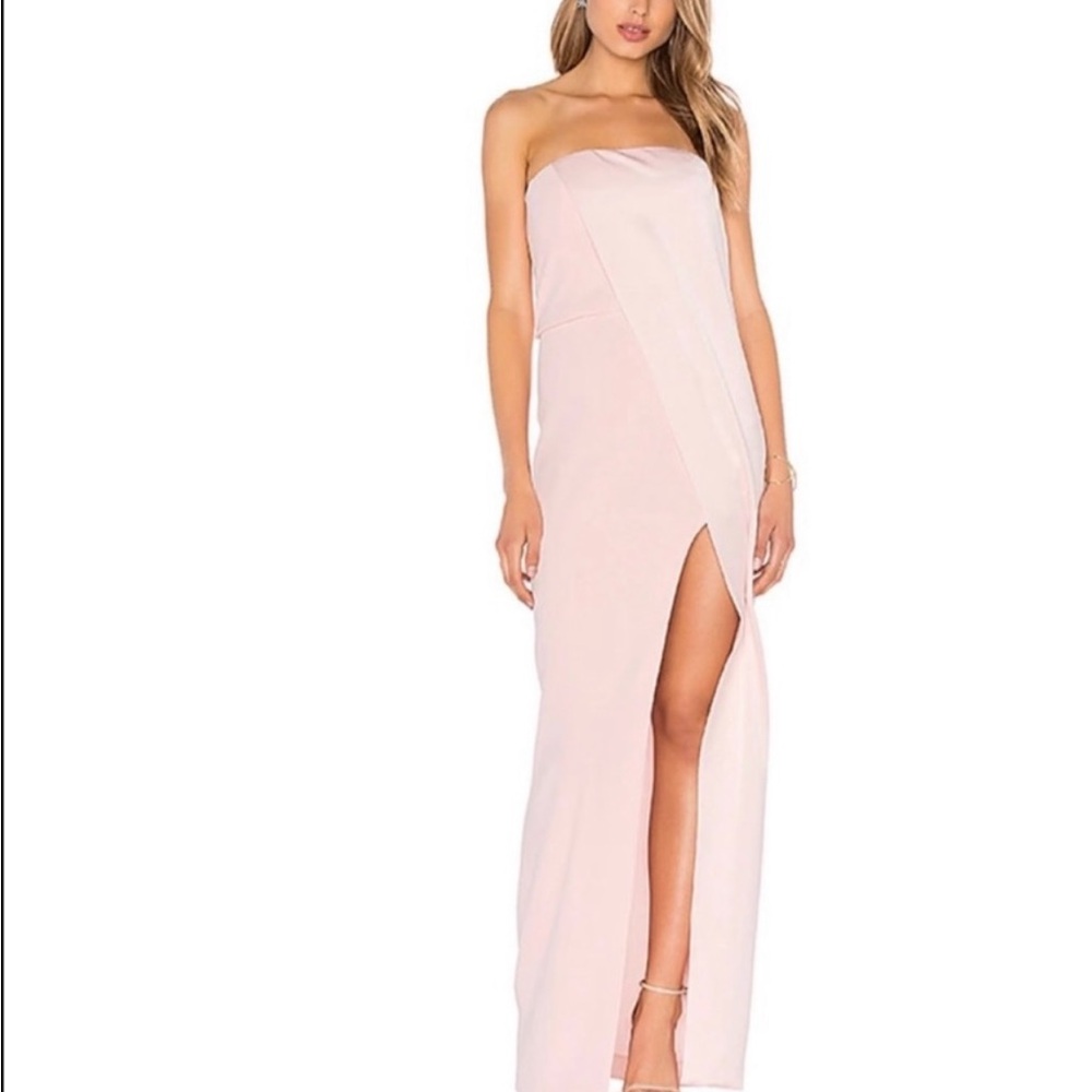 Halston Heritage Blush Strapless Dress